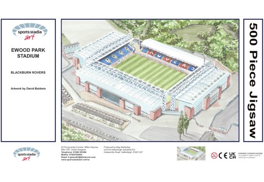 Ewood Park Stadium Fine Art Jigsaw Puzzle - Blackburn Rovers FC